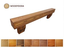 Solid Redwood Beam Mantle