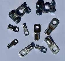 Leisure Battery Cable Clamps Car Caravan Motorhome & 8x Ring Crimping Terminals