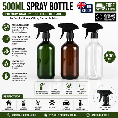 300 500ml plastic spray - 300/500ml, bottle