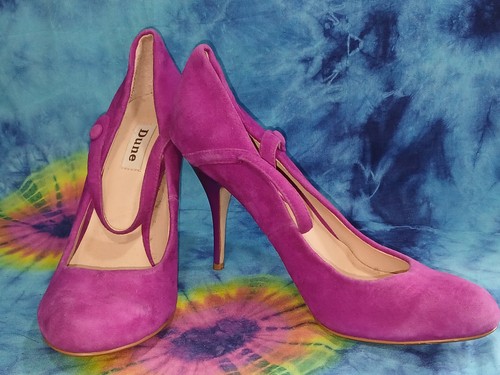 Dune salute pink suede court - suede,
