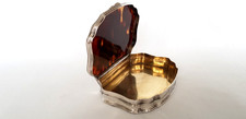 Rare Quality Solid Silver & Faux Tortoise Shell George I Snuff Box Circa 1714