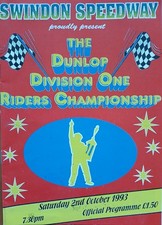 Swindon speedway programme - swindon,