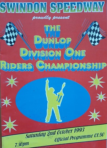 Swindon speedway programme - swindon,