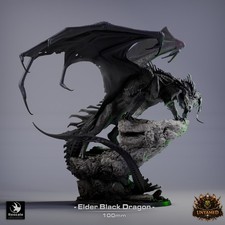 Black Elder Dragon Large D&D