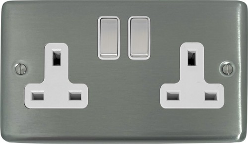 Brushed steel sockets and - brushed,