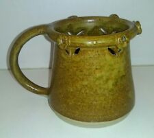 ?LOVELY HAND THROWN STUDIO ART POTTERY PUZZLE CUP JUG WITH IMPRESSED "BP" MARK 