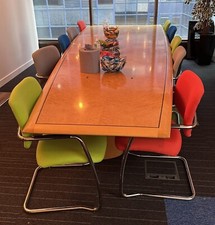 Boat tapered shaped 4200mm by 1600mm end 1400mm middle 800mm end board table