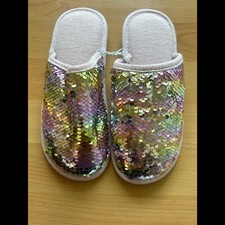 Women’s Sequin Slippers Small BNWOT