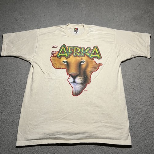 Vintage africa shirt mens xl - africa, t