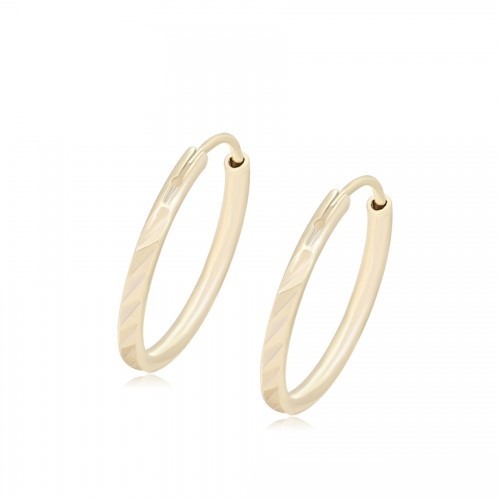 Gold plated hoop earrings - plated,