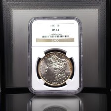 1887 morgan dollar ngc ms63 - 1887-p,