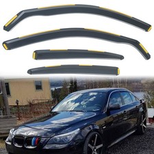 Fits For BMW 5 Series E60 4 Door 2004-2010 Saloon Wind Deflectors 4pc Tinted