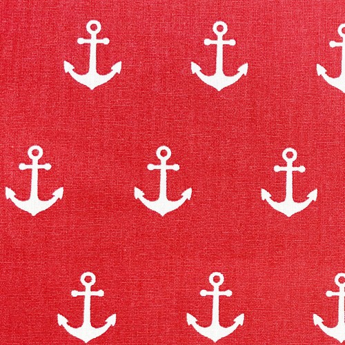 Cotton fabric red white - fabric,