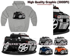 Hummer H2 SUT Truck Discontinued Model DigiRods Cartoon Car Hoodie Sweatshirt