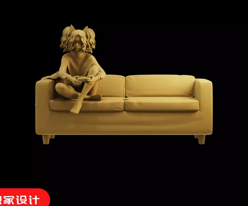 Resin girl sitting on big - 1/35,