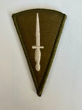 Royal Marine Commando Dagger Badge Patch "Khaki / Silver Dagger"