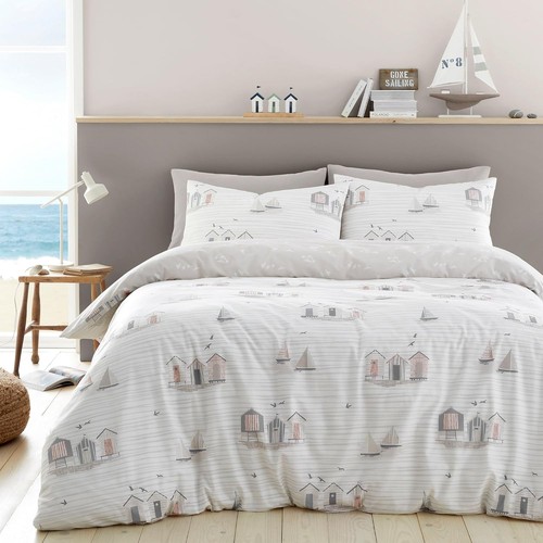 Beach huts duvet cover - huts,