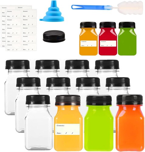 Juice bottles 4oz plastic - 12,
