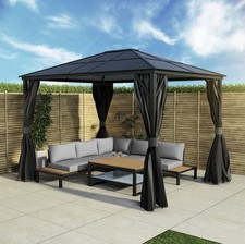 Steel Gazebo Grey Garden