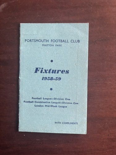Portsmouth fixtures book - fc,
