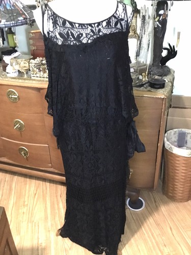 Antique black lace - black, edwardian