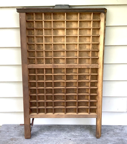 Antique wooden printers drawer - wooden,