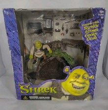 Shrek's  Swamp House Playset. McFarlane Toys 2001. Unused Figures. Boxed.