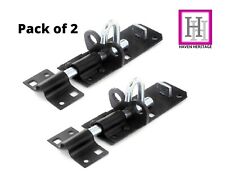 150mm / 6"  Brenton Bolt x 2 Strong Sliding Shed Gate Door Bolt Black Tarnished