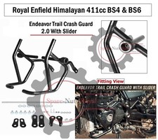 Fit For Royal Enfield "Himalayan 411 Black Endeavour Trail Crash Guard & Slider"