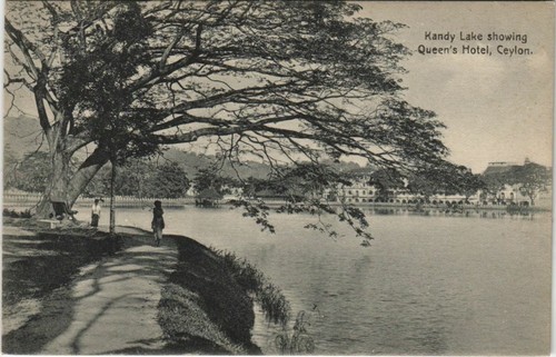 Cpa kandy lake showing queen - kandy, queen's