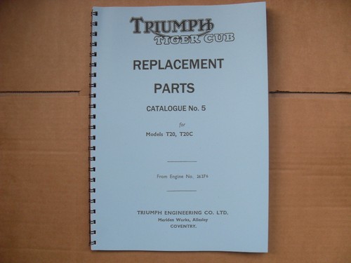 Triumph tiger cub parts - tiger, book