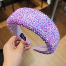 Women Zirconia Wedding UK Luxury Diamante Hair Crystal Headband Rhinestone Gem