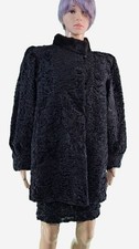 Vintage Black Curly Lamb Fur