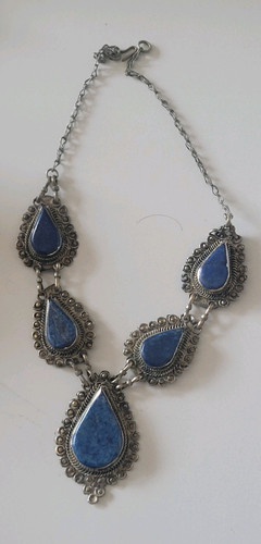 Silver bezel teardrop - silver,