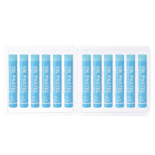 12pcs light blue oil pastels - light,