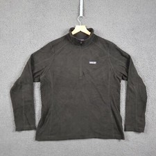 PATAGONIA Jacket Womens XL Black Fleece Micro D 1/4 Zip Pullover Jumper