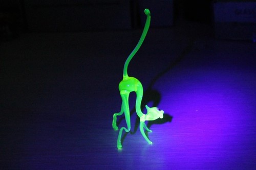 Uranium glass cat - glass,