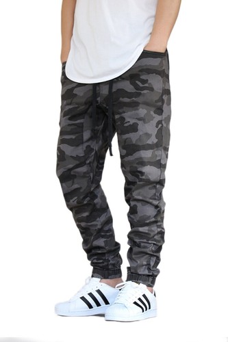 Men black camo twill drop - camo,