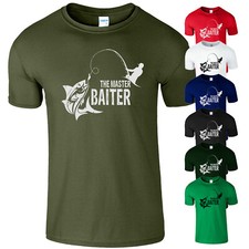 Fishing the Master Baiter T-Shirt Funny Fisherman Rod Mens Kids  Gift Xmas