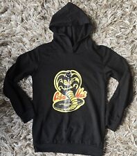 Kids Cobra Kai Hoodie, Top, Black Cobra Kai Karate Hooded Top, Size 5-6 years