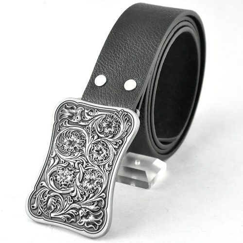 Metal belt buckle rectangle - belt,