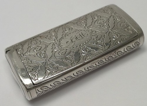 Georgian sterling silver snuff - georgian,