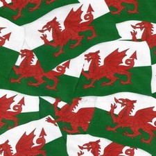 Fat Quarter Welsh Flag Wales