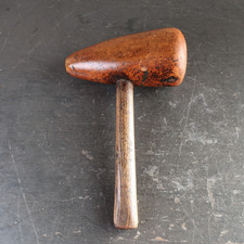 Vintage Hardwood Bossing Mallet Lead Dressing Hammer