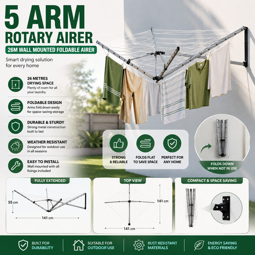 Wall mounted folding - wall, clothes