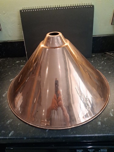 Large brass lampshade - brass,