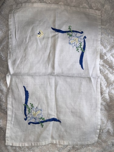 Hand embroidered tray - embroidered,