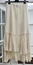 ZUZA BART KNIT LINEN ECRU SKIRT Size LARGE