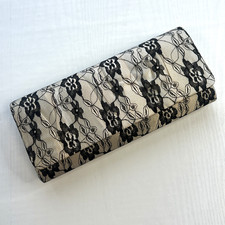 Clutch Bag Womens Cream Black