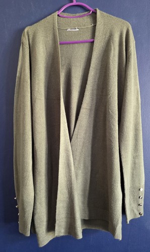 Ladies olive green open front - open,